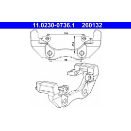 Halter, Bremssattel 11.0230-0736.1