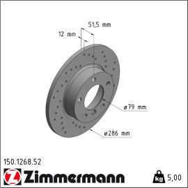 Bremsscheibe 150.1268.52 Bremsscheibe 150.1268.52