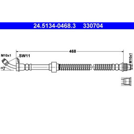 Bremsschlauch 24.5134-0468.3