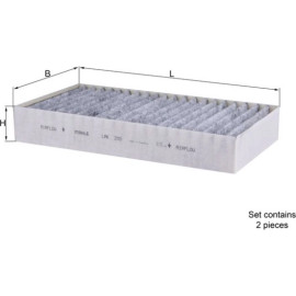 Filter, Innenraumluft LAK 295/S