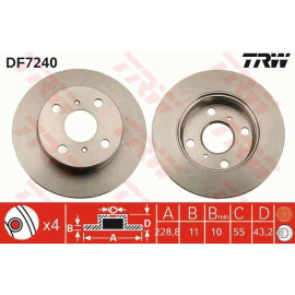 Bremsscheibe DF7240 Bremsscheibe DF7240