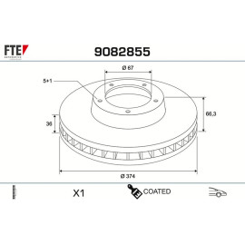 Bremsscheibe 9082855 Bremsscheibe 9082855