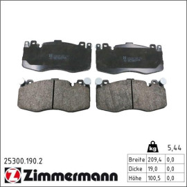 Bremsbelagsatz, Scheibenbremse 25300.190.2 Bremsbelagsatz, Scheibenbremse 25300.190.2