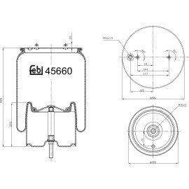 FEBI BILSTEIN 45660 Federbalg, Luftfederung FEBI BILSTEIN 45660 Federbalg, Luftfederung