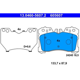 Bremsbelagsatz, Scheibenbremse 13.0460-5607.2
