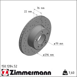 Bremsscheibe 150.1284.52 Bremsscheibe 150.1284.52