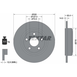 Textar 92274703 Bremsscheibe PRO Textar 92274703 Bremsscheibe PRO