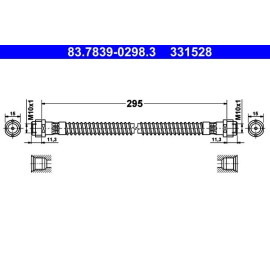 Bremsschlauch 83.7839-0298.3