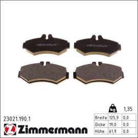 Bremsbelagsatz, Scheibenbremse 23021.190.1 Bremsbelagsatz, Scheibenbremse 23021.190.1