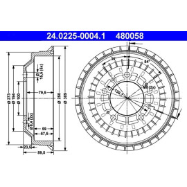 Bremstrommel 24.0225-0004.1