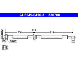 Bremsschlauch 24.5249-0416.3