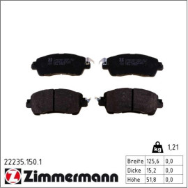 Bremsbelagsatz, Scheibenbremse 22235.150.1 Bremsbelagsatz, Scheibenbremse 22235.150.1