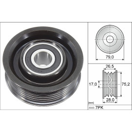 Umlenk-/Führungsrolle, Keilrippenriemen 532 0609 10