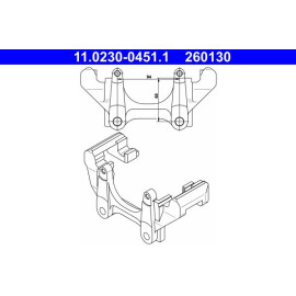 Halter, Bremssattel 11.0230-0451.1