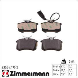 Bremsbelagsatz, Scheibenbremse 23554.170.2