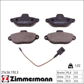 Bremsbelagsatz, Scheibenbremse 21436.170.3 Bremsbelagsatz, Scheibenbremse 21436.170.3