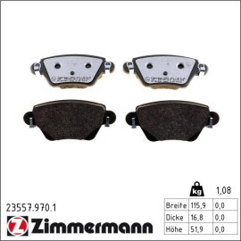 Bremsbelagsatz, Scheibenbremse 23557.970.1 Bremsbelagsatz, Scheibenbremse 23557.970.1