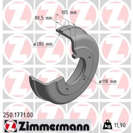 Bremstrommel 250.1771.00 Bremstrommel 250.1771.00