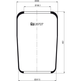 FEBI BILSTEIN 20727 Federbalg, Luftfederung FEBI BILSTEIN 20727 Federbalg, Luftfederung