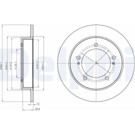 Delphi BG4289 Bremsscheibe Delphi BG4289 Bremsscheibe