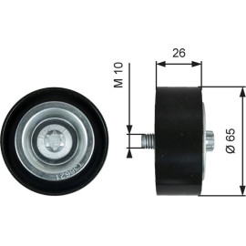 Umlenk-/Führungsrolle, Keilrippenriemen T36621 Umlenk-/Führungsrolle, Keilrippenriemen T36621