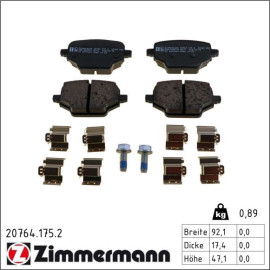 Bremsbelagsatz, Scheibenbremse 20764.175.2 Bremsbelagsatz, Scheibenbremse 20764.175.2