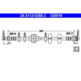 Bremsschlauch 24.5112-0388.3
