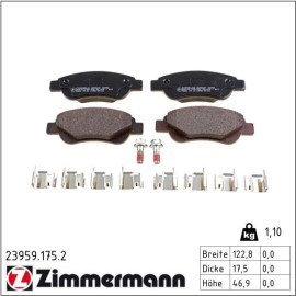 Bremsbelagsatz, Scheibenbremse 23959.175.2 Bremsbelagsatz, Scheibenbremse 23959.175.2