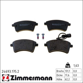 Bremsbelagsatz, Scheibenbremse 24693.175.2 Bremsbelagsatz, Scheibenbremse 24693.175.2