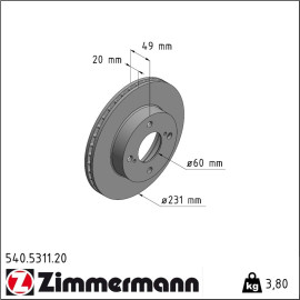 Bremsscheibe 540.5311.20
