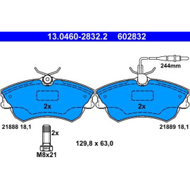 ATE 13.0460-2832.2 Bremsbelagsatz, Scheibenbremse