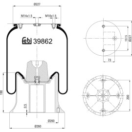 FEBI BILSTEIN 39862 Federbalg, Luftfederung
