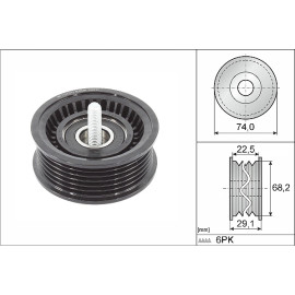 Umlenk-/Führungsrolle, Keilrippenriemen 532 0784 10