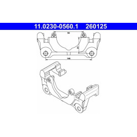 Halter, Bremssattel 11.0230-0560.1