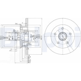 Delphi BG2468 Bremsscheibe Delphi BG2468 Bremsscheibe