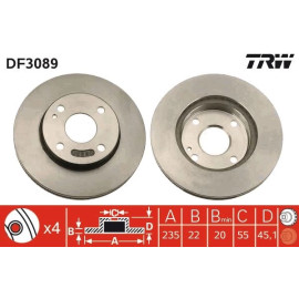 Bremsscheibe DF3089 Bremsscheibe DF3089