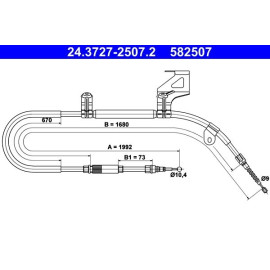 Seilzug, Feststellbremse 24.3727-2507.2