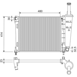 Kühler, Motorkühlung 701184
