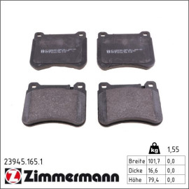 Bremsbelagsatz, Scheibenbremse 23945.165.1 Bremsbelagsatz, Scheibenbremse 23945.165.1