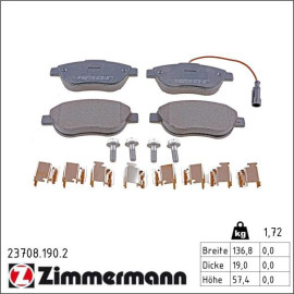 Bremsbelagsatz, Scheibenbremse 23708.190.2 Bremsbelagsatz, Scheibenbremse 23708.190.2