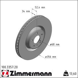 Bremsscheibe 100.3357.20