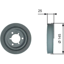 Riemenscheibe, Kurbelwelle TVD1056