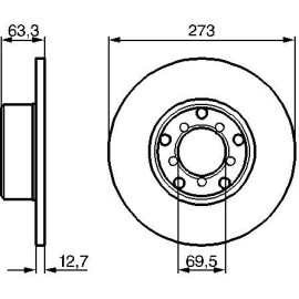 BOSCH 0 986 478 055 Bremsscheibe BOSCH 0 986 478 055 Bremsscheibe
