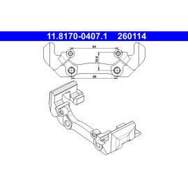 Halter, Bremssattel 11.8170-0407.1