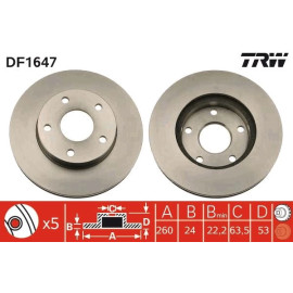 Bremsscheibe DF1647 Bremsscheibe DF1647