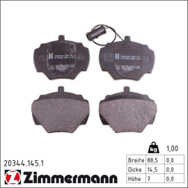 Bremsbelagsatz, Scheibenbremse 20344.145.1 Bremsbelagsatz, Scheibenbremse 20344.145.1