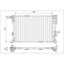 Kühler, Motorkühlung 701158