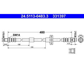 Bremsschlauch 24.5113-0483.3