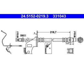 ATE 24.5152-0219.3 Bremsschlauch ATE 24.5152-0219.3 Bremsschlauch