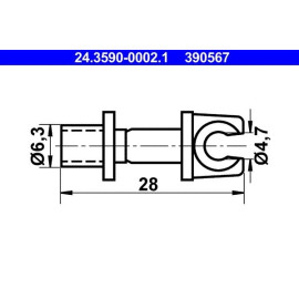 Halter, Bremsleitung 24.3590-0002.1